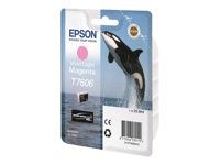 Epson T7606 - 26 ml - intensiv ljus magenta - original - blister - bläckpatron - för SureColor P600, SC-P600 C13T76064010