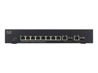 Cisco Small Business SG300-10MPP - Switch - L3 - Managed - 8 x 10/100/1000 (PoE+) + 2 x combo Gigabit SFP - desktop, rack-mountable - PoE+ (124 W) SG300-10MPP-K9-EU