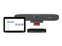 Poly Studio Small Room Bundle - För zoomningsrum - paket för videokonferens (HP Mini Conferencing PC, Poly Studio R30 video bar, Poly TC10 pekstyrenhet) - Zoomcertifierad, Certifierad för Microsoft-teams - sand 9C970AA