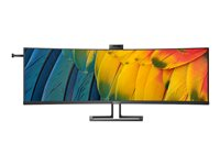Philips 45B1U6900CH - 6000 Series - LED-skärm - böjd - 45" (44.5" visbar) - 5120 x 1440 Dual Quad HD @ 75 Hz - VA - 450 cd/m² - 3000:1 - DisplayHDR 400 - 4 ms - 2xHDMI, DisplayPort, 2xUSB-C - högtalare - svart 45B1U6900CH/00