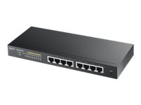 ZYXEL GS1900-8HP 8-port GbE L2 PoE Smart Switch 802.3at desktop fanless 70 Watt GS1900-8HP-EU0102F