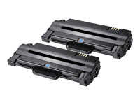 Samsung MLT-P1052A 2-pack svarta tonerkassetter med hög kapacitet, 5000 sidor, Svart, 2 styck SV115A