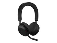 Jabra Evolve2 75 - Headset - på örat - Bluetooth - trådlös - aktiv brusradering - USB-C - ljudisolerande - svart - Optimerad för UC 27599-989-889