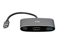 C2G C2G54460, Kabel, USB 3.2 Gen 1 (3.1 Gen 1) Type-C, Grå, 5 Gbit/s, 4K Ultra HD, 3840 x 2160 pixlar C2G54460