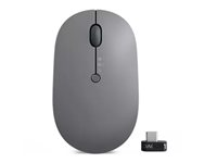 Lenovo Go Wireless Multi Device, Ambidextrous, Optisk, RF Wireless + Bluetooth + USB Type-A, 2400 DPI, Grå GY51C21211