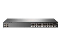 HPE Aruba 2930F 24G 4SFP - Switch - L3 - Administrerad - 24 x 10/100/1000 + 4 x gigabit SFP (upplänk) - rackmonterbar JL259A