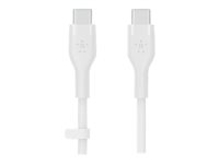 Belkin BOOST CHARGE - USB-kabel - 24 pin USB-C (hane) till 24 pin USB-C (hane) - 2 m - vit CAB009BT2MWH