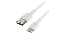 Belkin BoostCharge - USB-kabel - 24 pin USB-C (hane) till USB (hane) - 2 m - vit CAB001bt2MWH