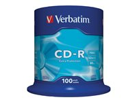 Verbatim CD-R Extra Protection, 52X, CD-R, 120 mm, 700 MB, Kakbox, 100 styck 43411