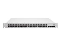 Cisco Meraki Cloud Managed MS225-48 - Switch - Administrerad - 48 x 10/100/1000 + 4 x 10 Gigabit SFP+ (upplänk) - rackmonterbar MS225-48-HW