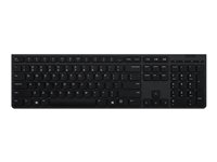 Lenovo Professional - Tangentbord - trådlös - Bluetooth, 2.4 GHz - QWERTY - Nordisk - tangentbrytare: Scissor-Switch - grå - brun låda 4Y41K04075