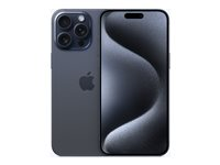 Apple iPhone 15 Pro Max - 5G smartphone - dual-SIM / Internal Memory 1 TB - OLED-skärm - 6.7" - 2796 x 1290 pixels (120 Hz) - 3 st. bakre kameror 48 MP, 12 MP, 12 MP - front camera 12 MP - blått titan MU7K3QN/A