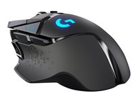 Logitech G G502 Lightspeed, högerhand, RF Trådlös, 25600 DPI, 1 ms, Svart 910-005567