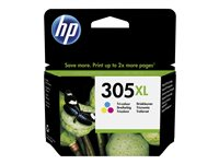 HP 305XL - 5 ml - Lång livslängd - färg (cyan, magenta, gul) - original - bläckpatron - för Deskjet 23XX, 27XX, 28XX, 41XX, 42XX, DeskJet Plus 41XX, ENVY 60XX, 64XX, ENVY Pro 64XX 3YM63AE#301