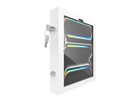 Compulocks iPad Pro M4 13" (2024), Apex Enclosure Tilting Stand 8" - Monteringssats (hölje, ställ) - synliga kameror och sensorer fram/bak - för surfplatta - låsbar - metallram - vit - skärmstorlek: 13" - väggmonterbar - för Apple 13-inch iPad Pro (M TCDP01W13PAPX4W