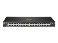 HPE Aruba 2530-48 - Switch - Administrerad - 48 x 10/100 + 2 x Gigabit SFP + 2 x 10/100/1000 - skrivbordsmodell, rackmonterbar, väggmonterbar J9781A