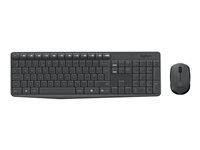 Logitech MK235, Fullstor (100 %), Trådlös, RF Trådlös, Grå, Mus inkluderad 920-007935