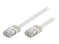 U/UTP Cat6 patch cable, flat, 1.5m, 250MHz, white TP-611V-FL