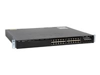 Cisco Catalyst WS-C3650-24TD-S, hanterad, L3, Gigabit Ethernet (10/100/1000), Full duplex, Rackmontering, 1U WS-C3650-24TD-S