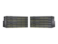 Cisco Catalyst 2960X-24PD-L - Switch - Managed - 24 x 10/100/1000 (PoE+) + 2 x 10 Gigabit SFP+ - desktop, rack-mountable - PoE+ (370 W) WS-C2960X-24PD-L