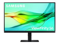 Samsung ViewFinity S6 S27D600UAU - S60UD Series - LED-skärm - USB - 27" - 2560 x 1440 QHD @ 100 Hz - IPS - 350 cd/m² - 1000:1 - HDR10 - 5 ms - HDMI, DisplayPort, USB-C - svart LS27D600UAUXEN