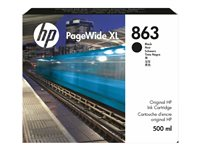 HP 863 - 500 ml - svart - original - PageWide XL - bläckpatron - för PageWide XL 3920 F9K41A