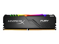 HyperX FURY RGB - DDR4 - modul - 8 GB - DIMM 288-pin - 3600 MHz / PC4-28800 - CL17 - 1.35 V - ej buffrad - icke ECC - svart HX436C17FB3A/8