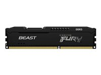 Kingston FURY Beast - DDR3 - sats - 8 GB: 2 x 4 GB - DIMM 240-pin - 1600 MHz / PC3-12800 - CL10 - 1.5 V - ej buffrad - icke ECC - svart KF316C10BBK2/8