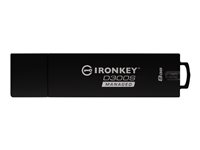 Kingston Technology IronKey D300, 8 GB, USB Type-A, 3.2 Gen 1 (3.1 Gen 1), 165 MB/s, Keps, Svart IKD300SM/8GB