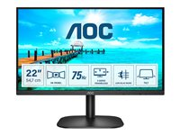 AOC B2 22B2H, 54,6 cm (21.5"), 1920 x 1080 pixlar, Full HD, LED, 6,5 ms, Svart 22B2H
