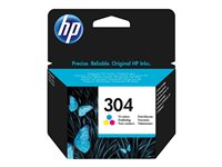 HP 304 - Färg (cyan, magenta, gul) - original - blister - bläckpatron - för AMP 130, Deskjet 26XX, 37XX, ENVY 50XX N9K05AE#301