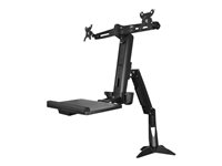 SIT STAND DUAL MONITOR ARM FOR UP TO 24IN MONITORS - ADJUSTABLE ARMSTSCP2