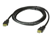 ATEN 2 m HDMI-höghastighetskabel med Ethernet, 2 m, HDMI Typ A (standard), HDMI Typ A (standard), 3D kompatibilitet, Svart 2L-7D02H-1