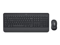 Logitech Signature MK650 for Business - Sats med tangentbord och mus - trådlös - 2.4 GHz, Bluetooth LE - QWERTZ - ungerska - grafit 920-011008