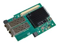 Intel Ethernet Server Adapter X710-DA2, Intern, Kabel, PCI Express, Fiber, 1000 Mbit/s, Svart, Grön, Silver X710DA2OCP1