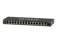 NETGEAR 16-Port High-Power PoE+ Gigabit Ethernet Plus Switch (231W) with 1 SFP port (GS316EPP), hanterad, Gigabit Ethernet (10/100/1000), Full duplex, Strömförsörjning via Ethernet (PoE) stöd GS316EPP-100PES