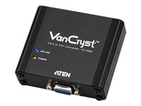 ATEN VGA till DVI-converter, Svart, Metall, 1920 x 1200 pixlar, 1920 x 1200 pixlar, 165 MHz, VGA (D-Sub) VC160A-AT-G