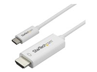 StarTech.com 1m USB-C till HDMI-kabel - 4K vid 60Hz - Vit, 1 m, USB Type-C, HDMI Typ A (standard), Hankoppling, Hankoppling, Rak CDP2HD1MWNL