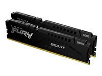 Kingston FURY Beast - DDR5 - sats - 16 GB: 2 x 8 GB - DIMM 288-pin - 6000 MHz / PC5-48000 - CL36 - 1.35 V - ej buffrad - on-die ECC - svart KF560C36BBEK2-16