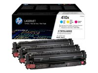 HP 410X 3-pack cyan/magenta/gul original LaserJet-tonerkassett med hög kapacitet, 5000 sidor, Cyan, Magenta, Gul, 3 styck CF252XM