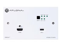 2x1 HDBaseT switch, HDMI o USB-C in, sändare 100m (väggpanel) AT-OME-TX21-WP-E