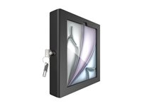 Compulocks iPad Air M2 11" (2024), Apex Enclosure Tilting Stand 8" - Monteringssats (hölje, ställ) - för surfplatta - låsbar - metallram - svart - skärmstorlek: 11" - monteringsgränssnitt: 100 x 100 mm - väggmonterbar - för Apple 11-inch iPad Air (M2 TCDP0111APXB