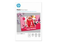 HP Matte Photo-papper, 180 g/m2, 10 x 15 cm (101 x 152 mm), 25 ark, Mätt, 180 g/m ^, 10x15 cm, Vit, 25 ark, Hem 7HF70A