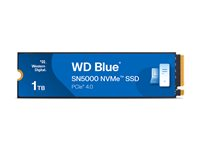 WD Blue SN5000 WDS100T4B0E - SSD - 1 TB - inbyggd - M.2 2280 - PCIe 4.0 x4 (NVMe) WDS100T4B0E