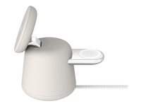 Belkin BoostCharge Pro 2-in-1 - Trådlöst laddställ - med MagSafe + växelströmsadapter - 15 Watt - Fast Charge - MFI-certifierad - sand WIZ020VFH37