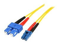 StarTech.com 1 m single-mode duplex fiberpatchkabel LC-SC, 1 m, OS1, LC, SC SMFIBLCSC1