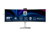 Philips 49B2U6900CH - 6000 Series - LED-skärm - böjd - USB - 49" (48.8" visbar) - 5120 x 1440 Dual Quad HD @ 75 Hz - VA - 450 cd/m² - 3000:1 - DisplayHDR 400 - 4 ms - 2xHDMI, DisplayPort, 2xUSB-C - högtalare - svart textil 49B2U6900CH/00