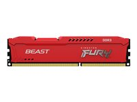 Kingston FURY Beast - DDR3 - modul - 8 GB - DIMM 240-pin - 1866 MHz / PC3-14900 - CL10 - 1.5 V - ej buffrad - icke ECC - röd KF318C10BR/8