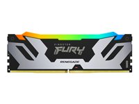 Kingston FURY Renegade RGB - DDR5 - sats - 96 GB: 2 x 48 GB - DIMM 288-pin - 6000 MHz / PC5-48000 - CL32 - 1.35 V - ej buffrad - icke ECC - svart, silver KF560C32RSAK2-96