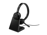 Jabra Evolve 65 TE Stereo - Headset - på örat - Bluetooth - trådlös - USB-A via Bluetooth-adapter - ljudisolerande - UC-certifierad 6699-833-499